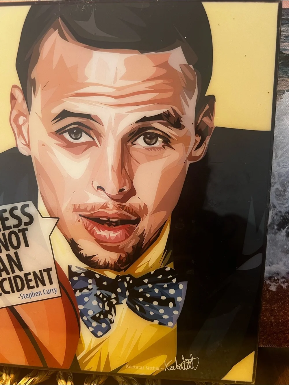 Success Is Not An Accident Wall Art Print - Black, Yellow